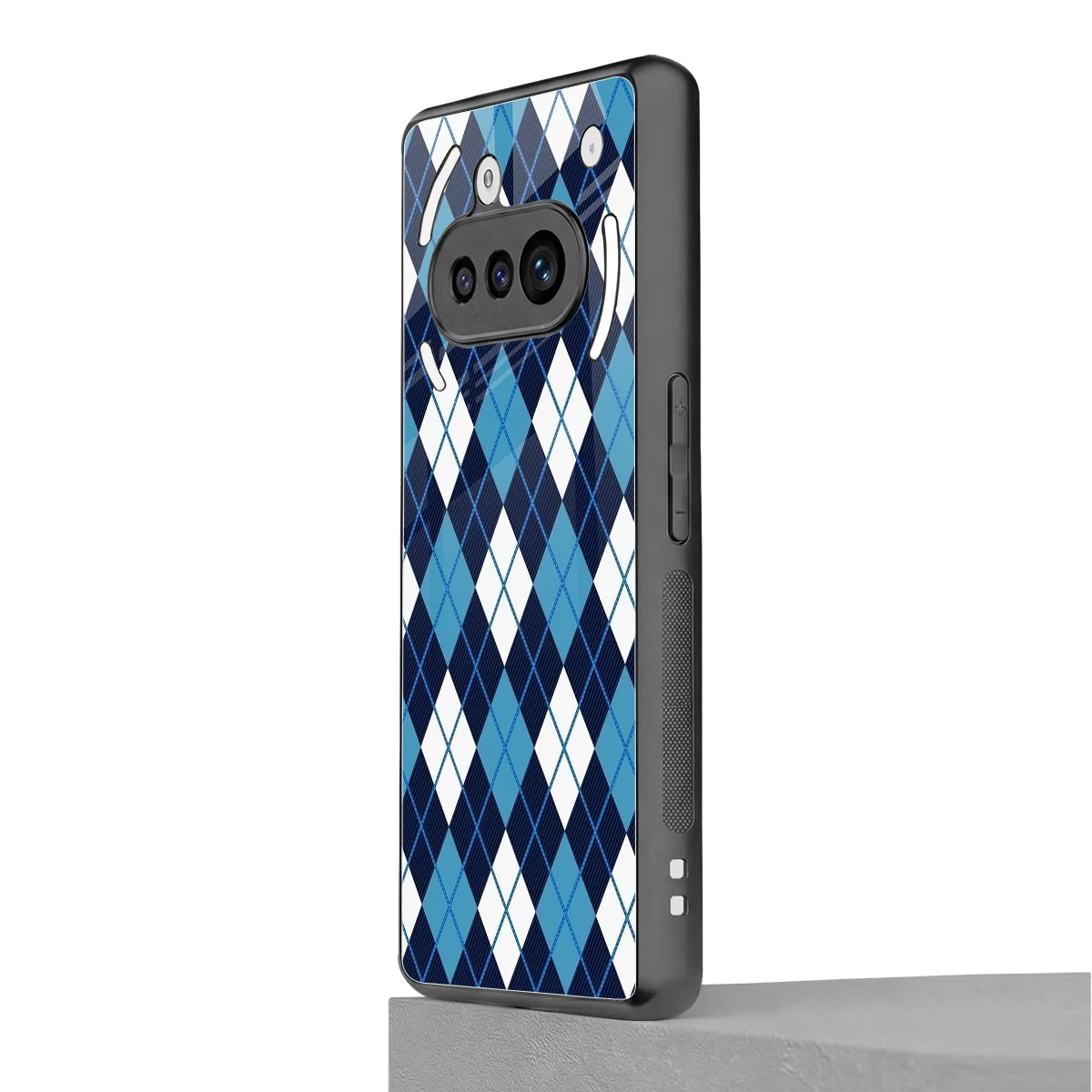 Argyle Blue nothing phone 3a mobile cover | shockproof glass phone case