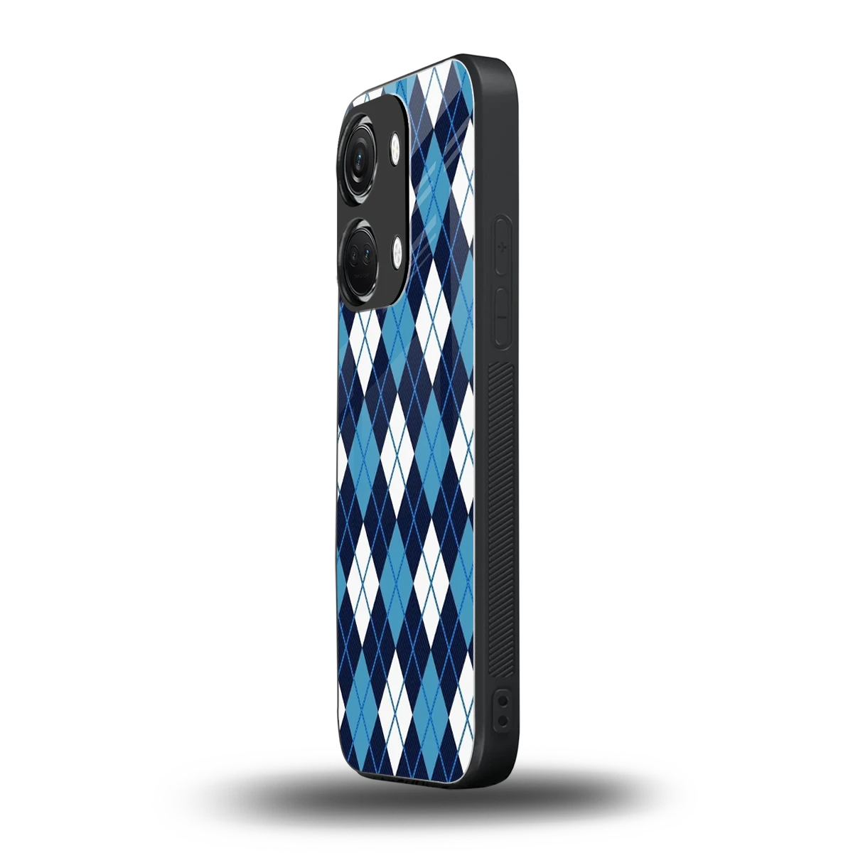 Argyle Blue oneplus nord 3 mobile cover | shockproof glass phone case