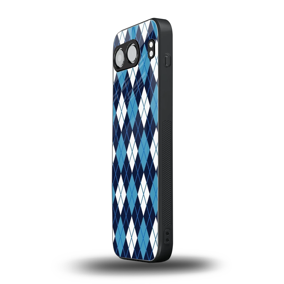 Argyle Blue oneplus nord 4 mobile cover | shockproof glass phone case