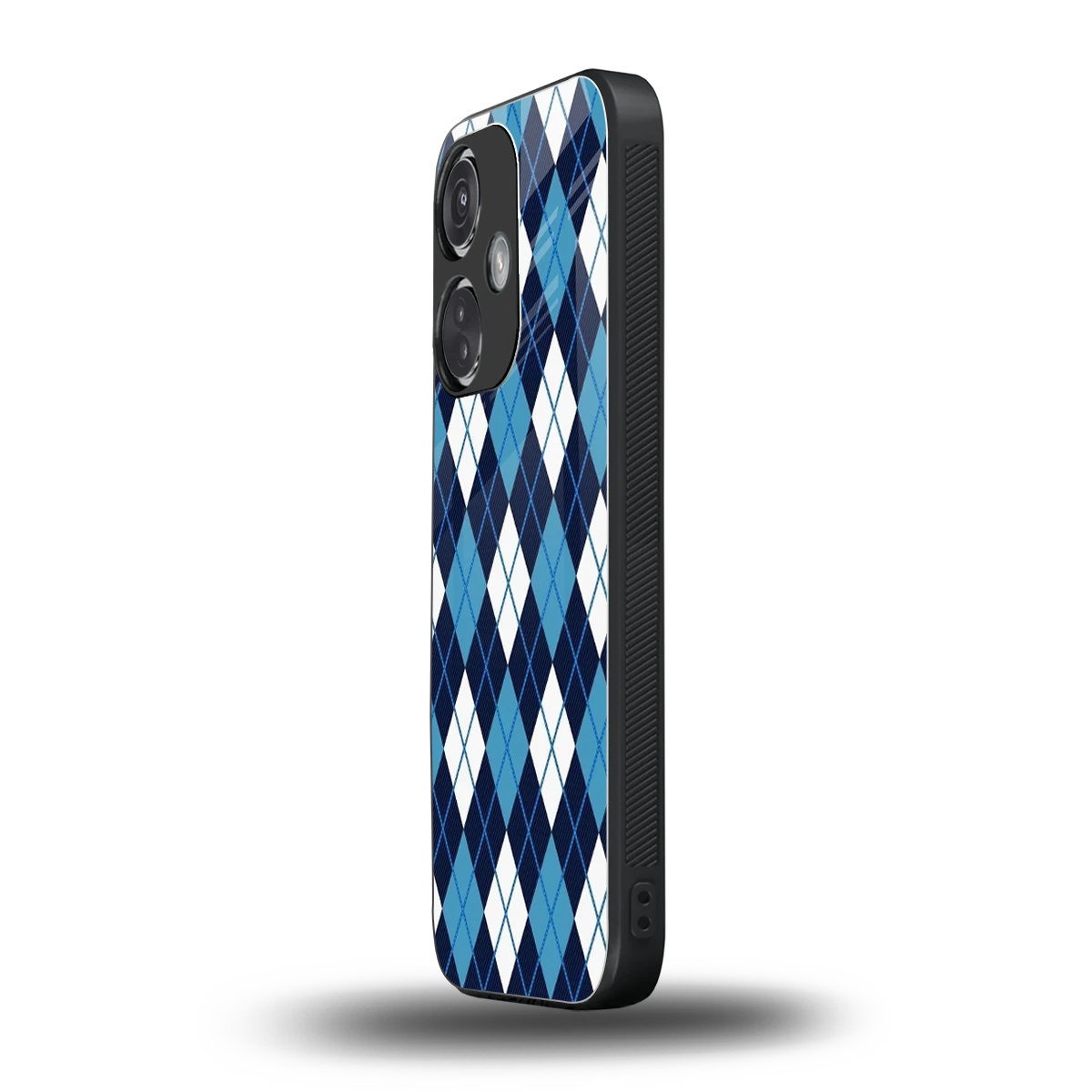 Argyle Blue oneplus nord ce 3 mobile cover | shockproof glass phone case