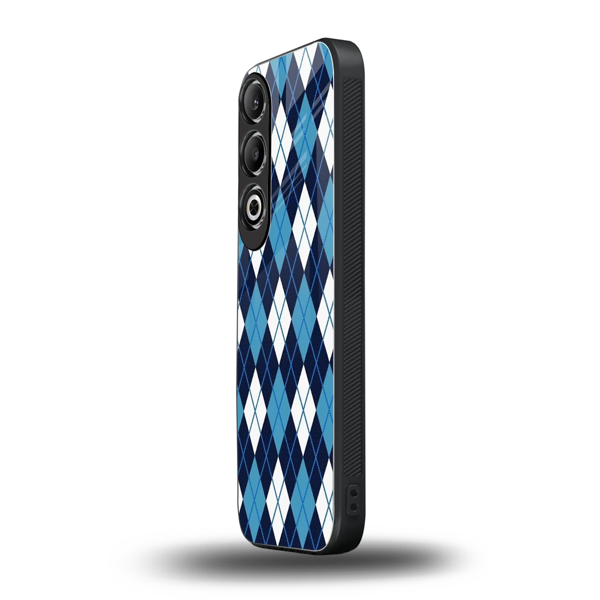 Argyle Blue oneplus nord ce 4 mobile cover | shockproof glass phone case