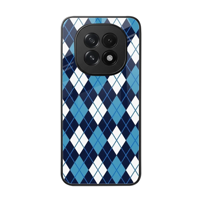 Argyle Blue back phone cover | glass case for oppo f29 5g