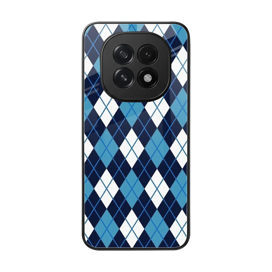 Argyle Blue back phone cover | glass case for oppo f29 5g