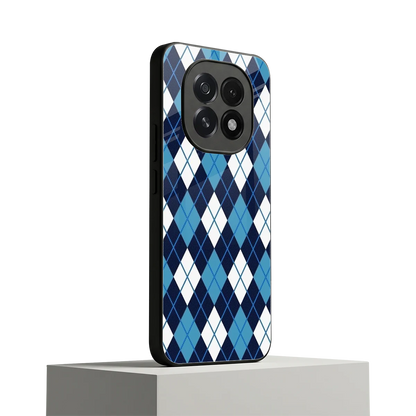 Argyle Blue oppo f29 5g mobile cover | shockproof glass phone case