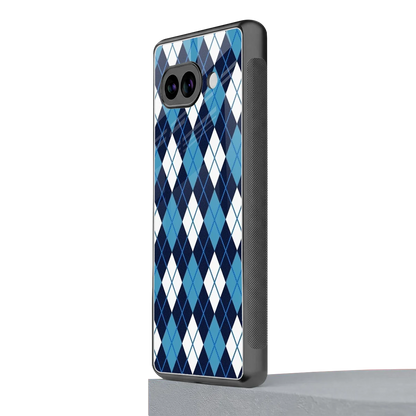 Argyle Blue google pixel 10a mobile cover | shockproof glass phone case