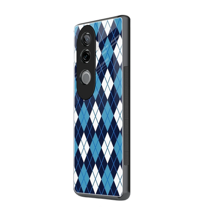 Argyle Blue vivo v40e mobile cover | shockproof glass phone case