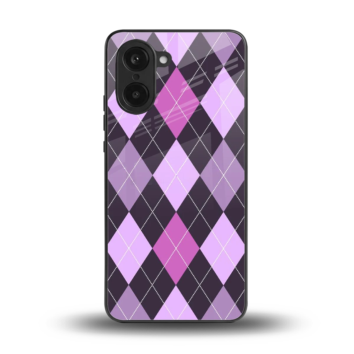Argyle Purple back phone cover | glass case for oneplus nord ce5 5g