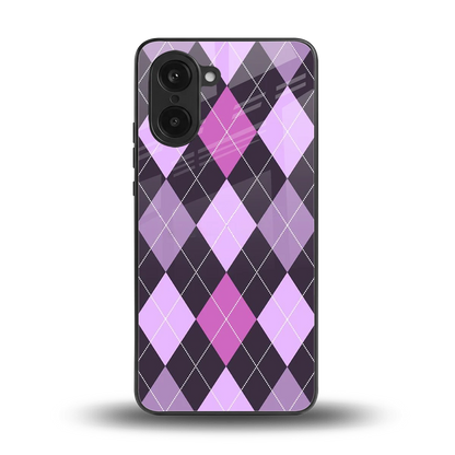 Argyle Purple back phone cover | glass case for oneplus nord ce5 5g