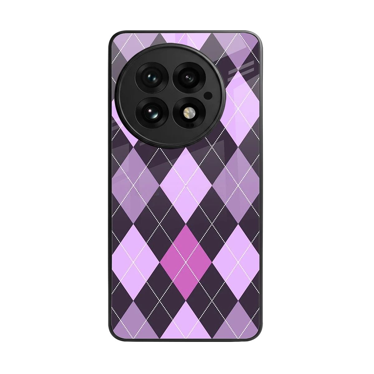 Argyle Purple back phone cover | glass case for oneplus 13