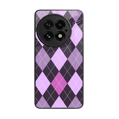 Argyle Purple back phone cover | glass case for oneplus 13