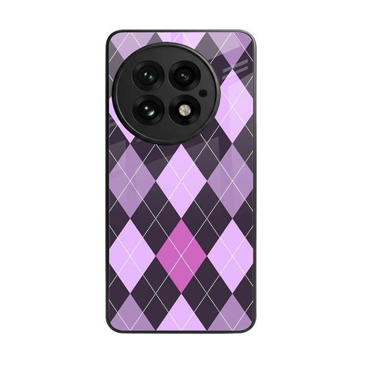 Argyle Purple back phone cover | glass case for oneplus 13