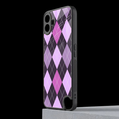 Argyle Purple cmf nothing phone 1 mobile cover | shockproof glass phone case