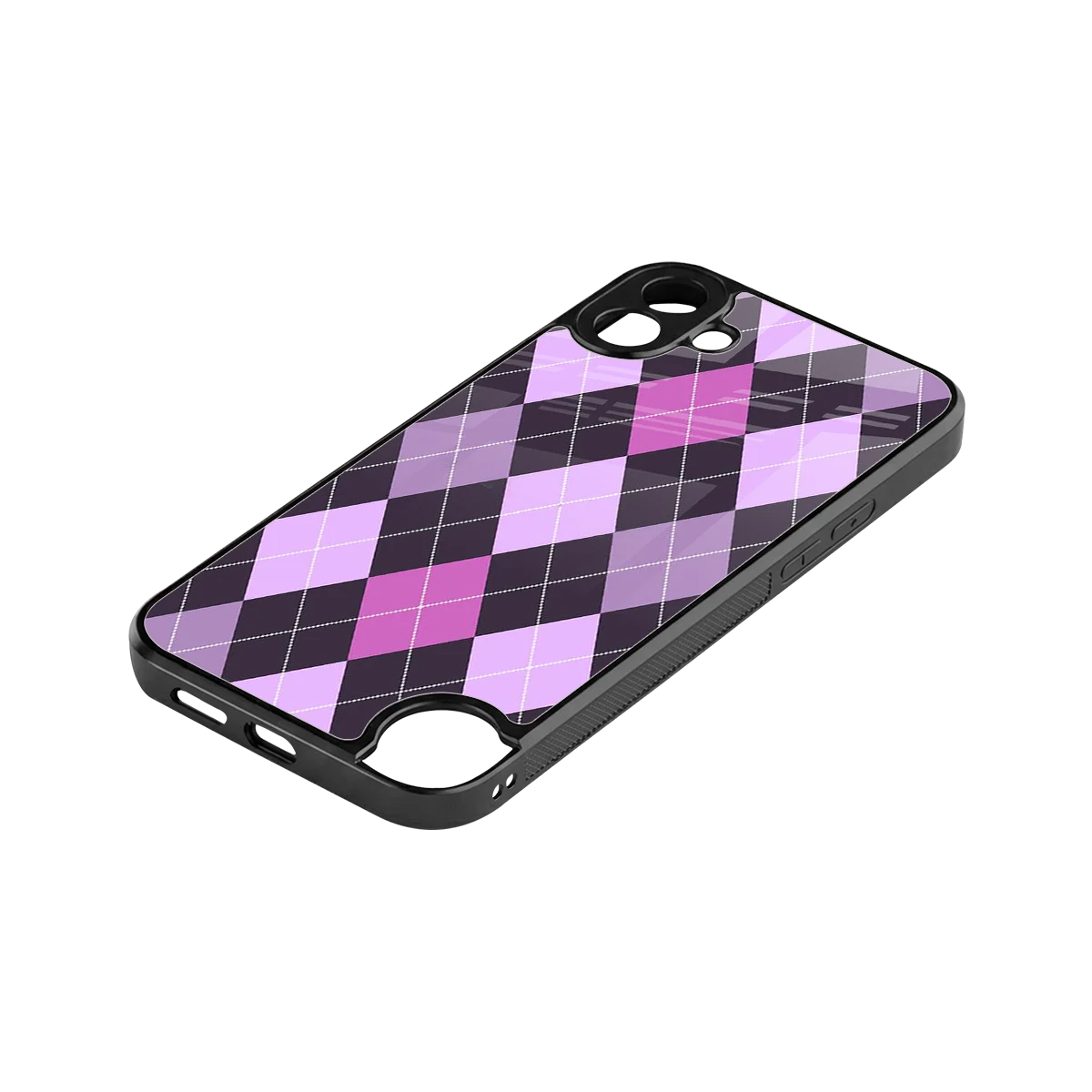 Argyle Purple stylish phone case for cmf nothing phone 1 | glossy glass and slim fit