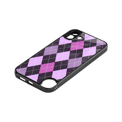 Argyle Purple stylish phone case for cmf nothing phone 1 | glossy glass and slim fit