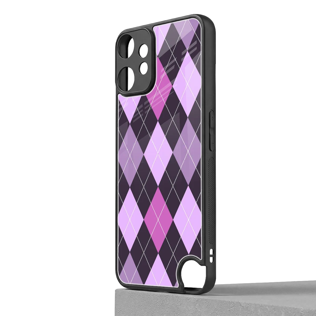 Argyle Purple cmf nothing phone 2 pro mobile cover | shockproof glass phone case