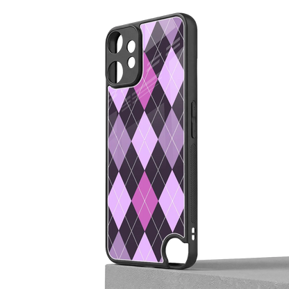 Argyle Purple cmf nothing phone 2 pro mobile cover | shockproof glass phone case