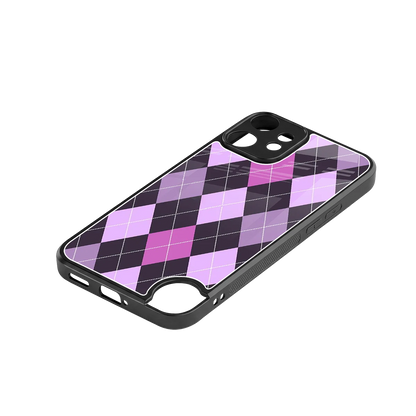 Argyle Purple stylish phone case for cmf nothing phone 2 pro | glossy glass and slim fit