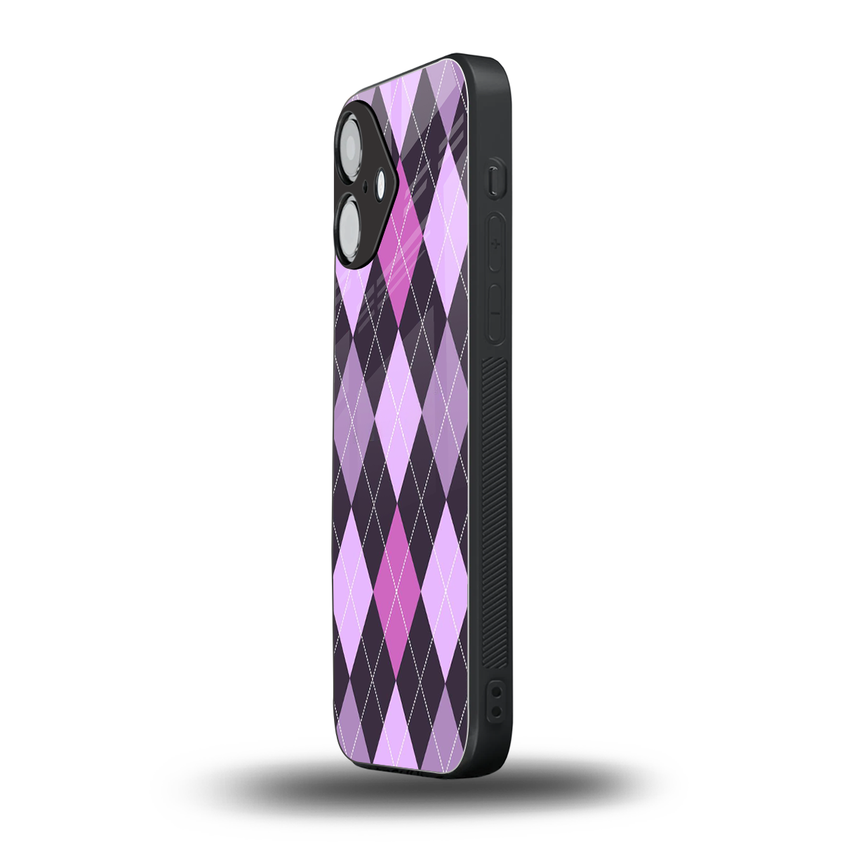 Argyle Purple Phone Case for Iphone 16 | Glass Case