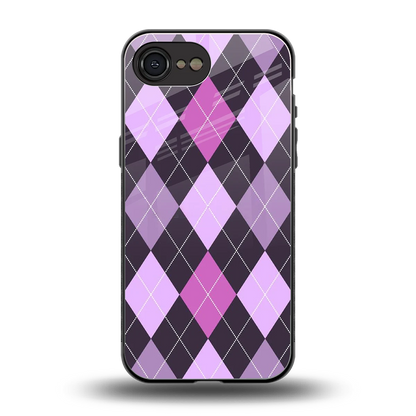 Argyle Purple back phone cover | glass case for iphone 16e