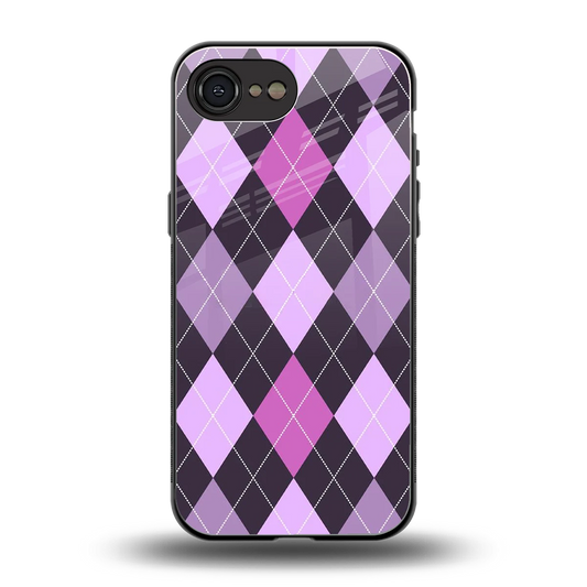 Argyle Purple back phone cover | glass case for iphone 16e