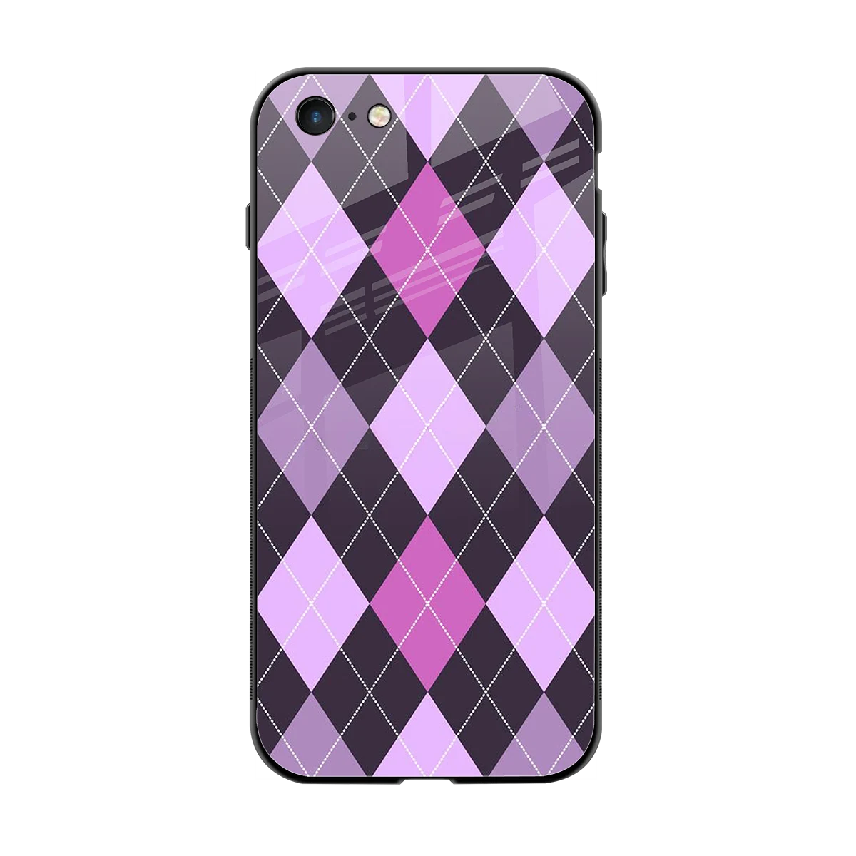 Argyle Purple back phone cover | glass case for iphone 6