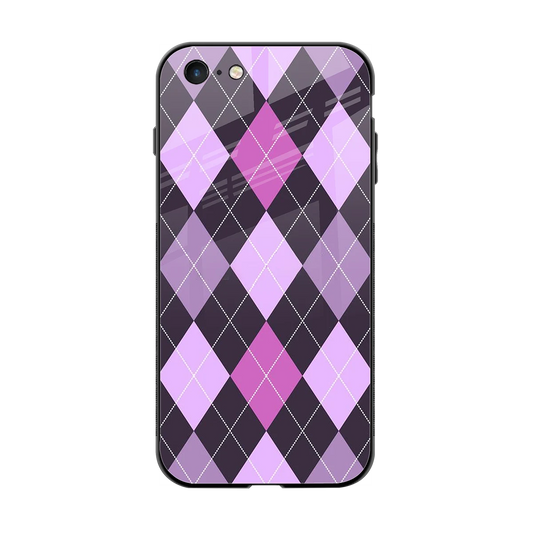 Argyle Purple back phone cover | glass case for iphone 6