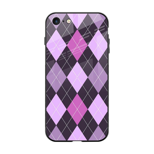 Argyle Purple back phone cover | glass case for iphone 7