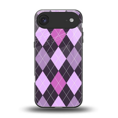 Argyle Purple back phone cover | glass case for iphone air