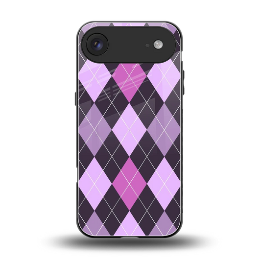 Argyle Purple back phone cover | glass case for iphone air