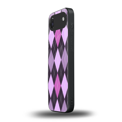 Argyle Purple iphone air mobile cover | shockproof glass phone case