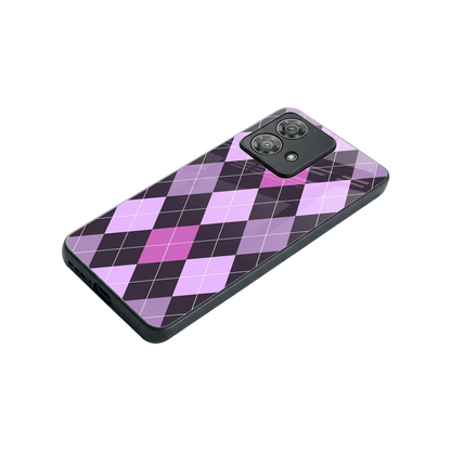 Argyle Purple stylish phone case for motorola edge 40 neo 5g | glossy glass and slim fit