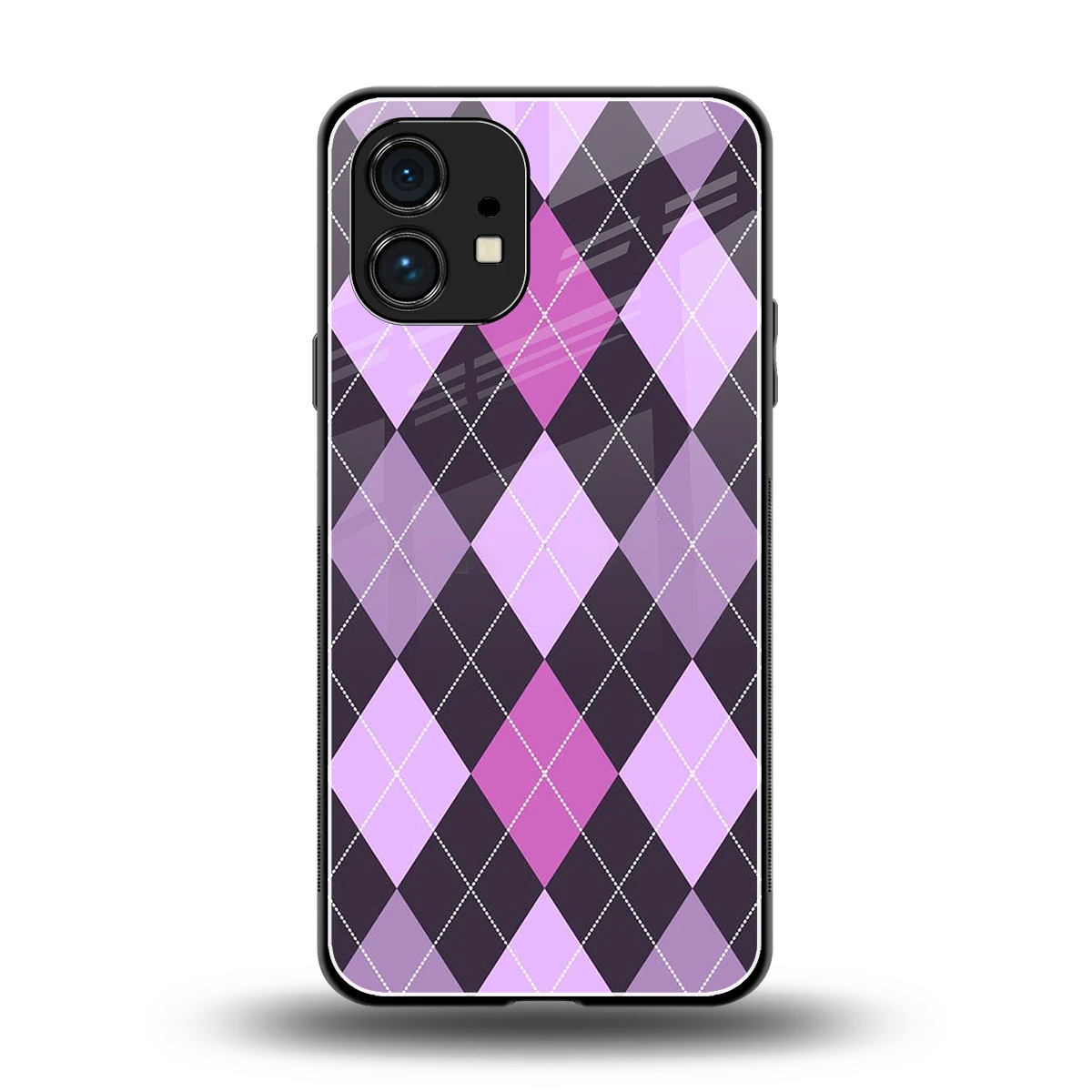 Argyle Purple back phone cover | glass case for nothing phone 1