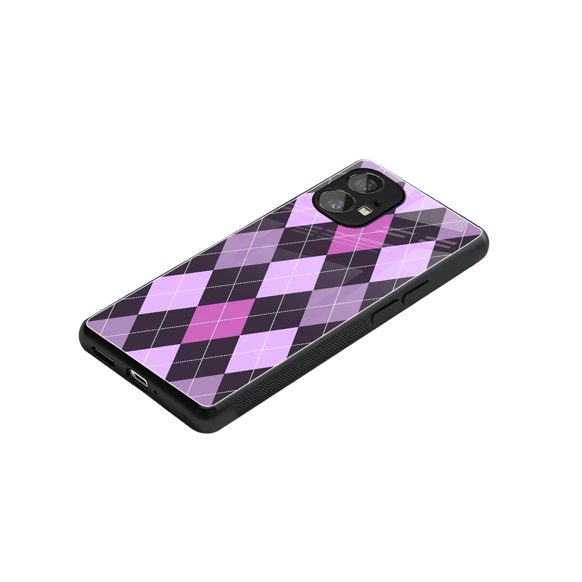 Argyle Purple stylish phone case for nothing phone 1 | glossy glass and slim fit