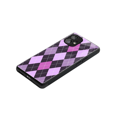 Argyle Purple stylish phone case for nothing phone 1 | glossy glass and slim fit