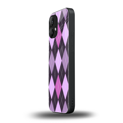 Argyle Purple nothing phone 2 mobile cover | shockproof glass phone case