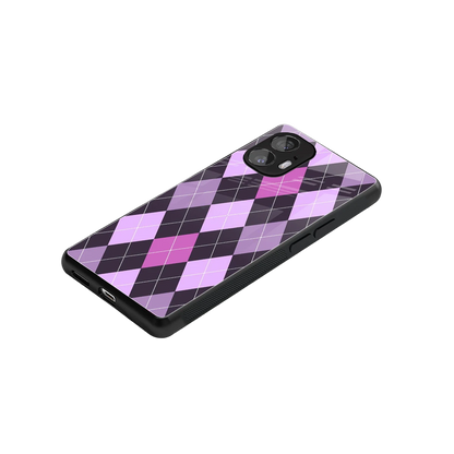 Argyle Purple stylish phone case for nothing phone 2 | glossy glass and slim fit