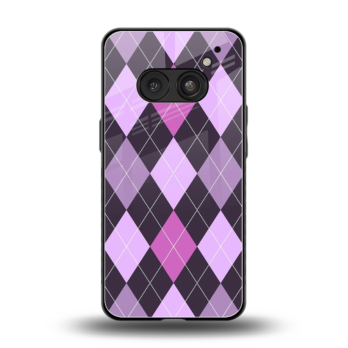 Argyle Purple back phone cover | glass case for nothing phone 2a