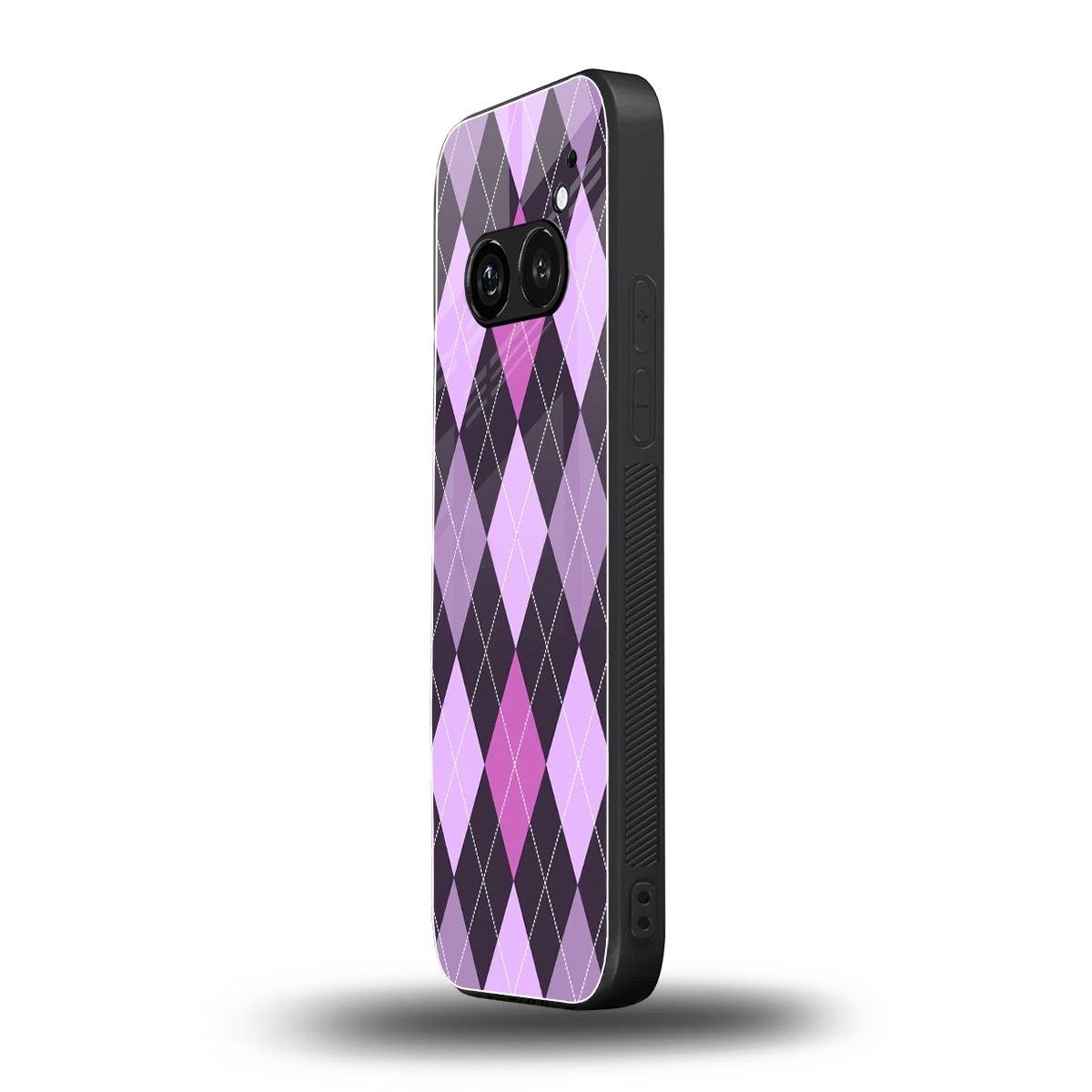 Argyle Purple nothing phone 2a mobile cover | shockproof glass phone case