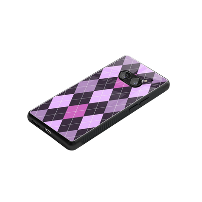 Argyle Purple stylish phone case for nothing phone 2a | glossy glass and slim fit