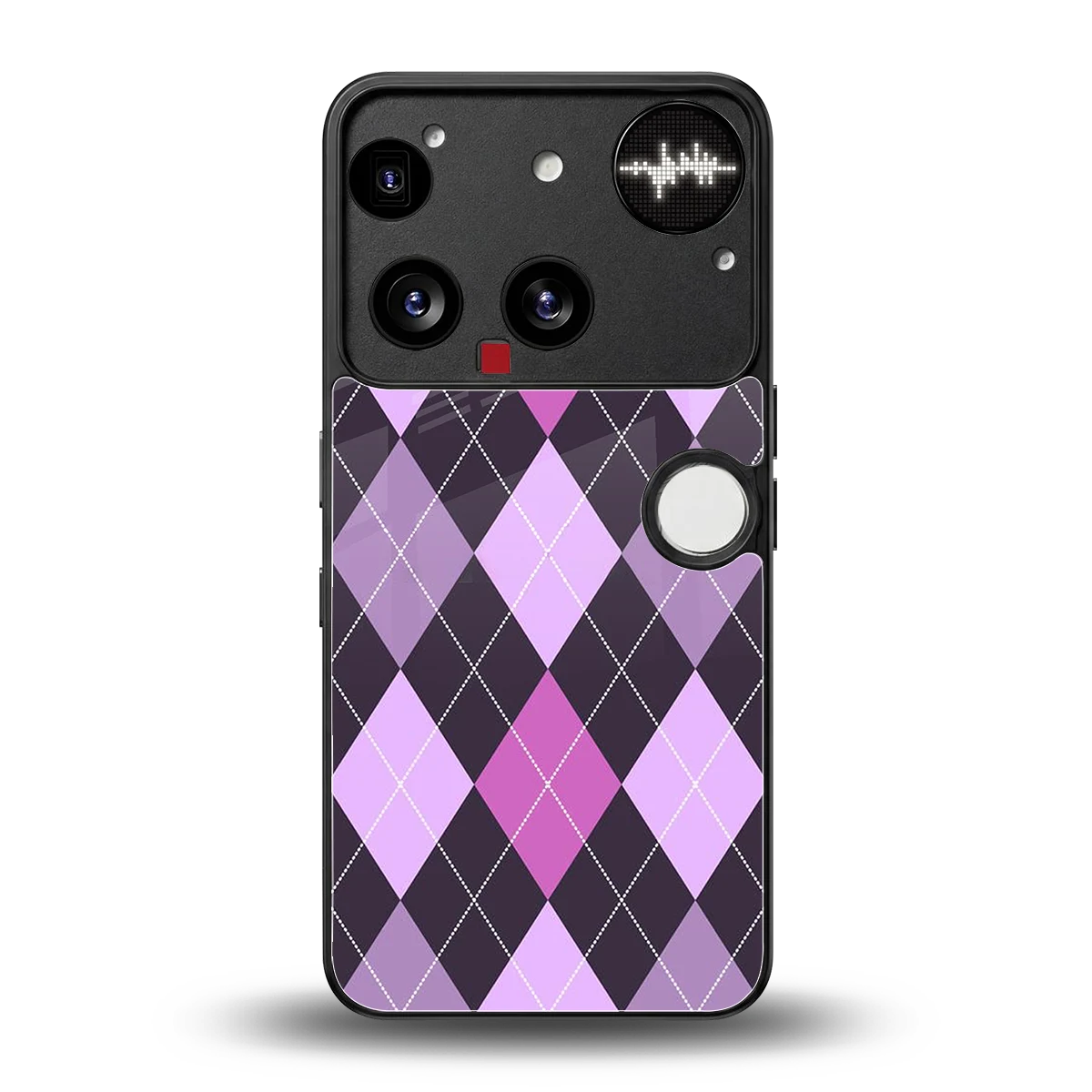 Argyle Purple back phone cover | glass case for nothing phone 3