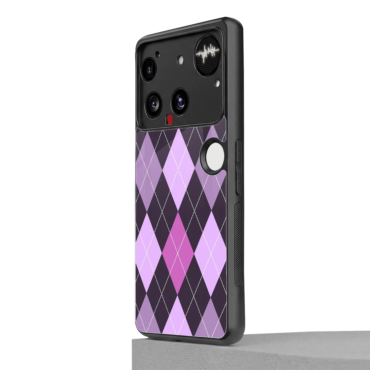 Argyle Purple nothing phone 3 mobile cover | shockproof glass phone case