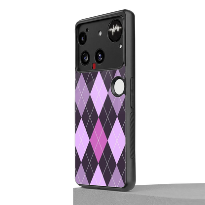Argyle Purple nothing phone 3 mobile cover | shockproof glass phone case