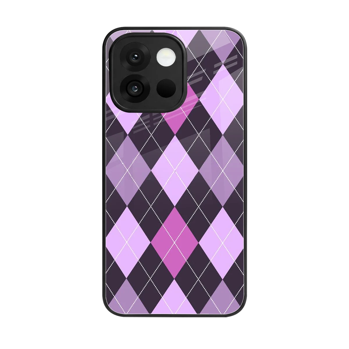 Argyle Purple back phone cover | glass case for oneplus 13s