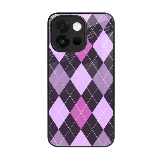 Argyle Purple back phone cover | glass case for oneplus 13s