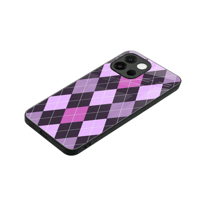 Argyle Purple stylish phone case for oneplus 13s | glossy glass and slim fit