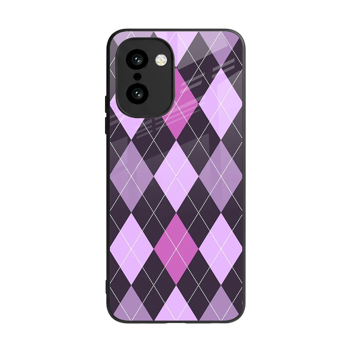 Argyle Purple back phone cover | glass case for oneplus 15r