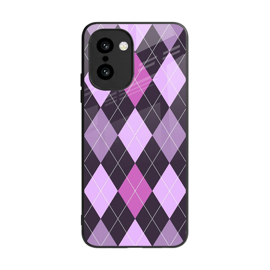 Argyle Purple back phone cover | glass case for oneplus 15r