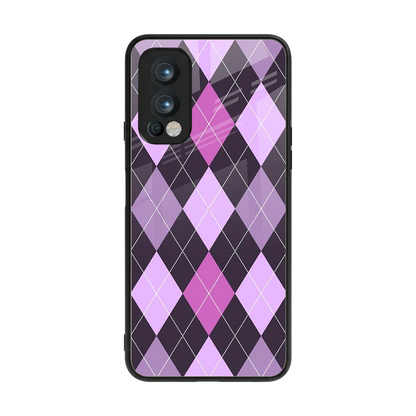 Argyle Purple back phone cover | glass case for oneplus nord 2
