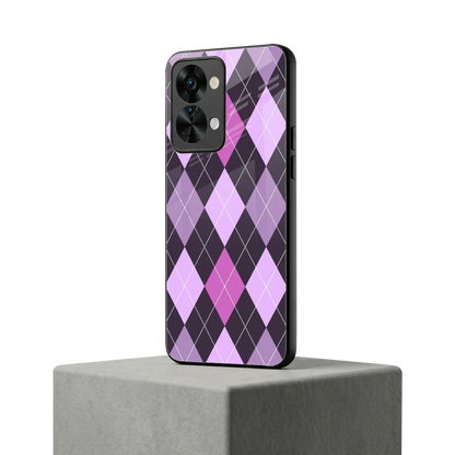 Argyle Purple oneplus nord 2t mobile cover | shockproof glass phone case