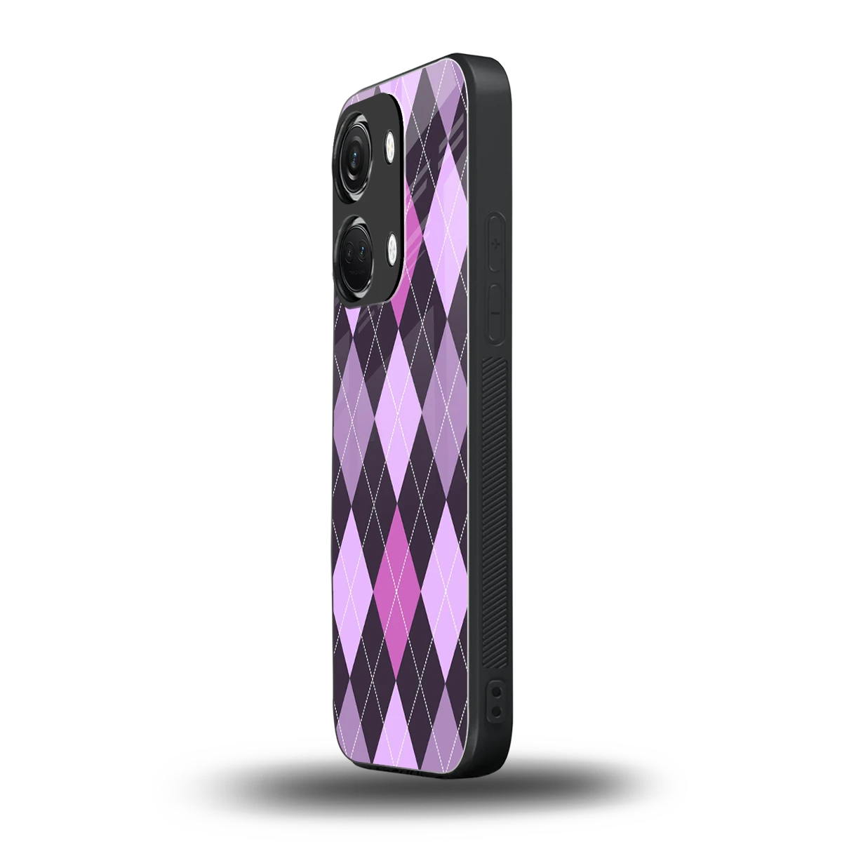 Argyle Purple oneplus nord 3 mobile cover | shockproof glass phone case